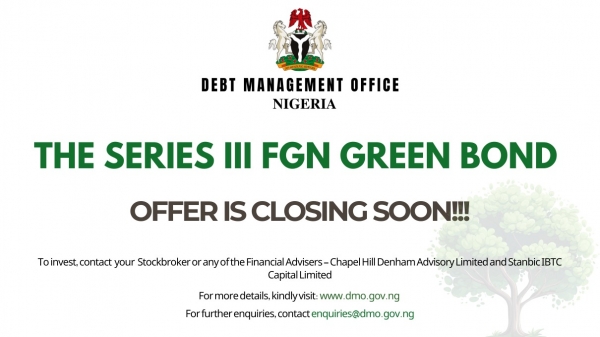 The Series III FGN Green Bond Offer is Closing Soon