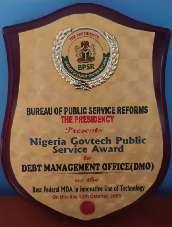 The DMO won the Best Federal MDA in Innovative Use of Technology at the Nigeria Govtech Public Service Award!