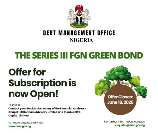 The Series III FGN Green Bond Offer for Subscription is now Open